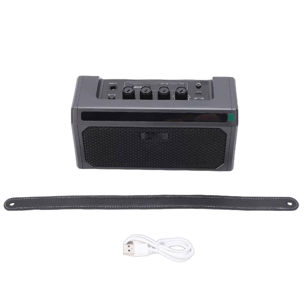 Luocute 10 Вт Портативный усилитель для электрогитары с полностью аналоговым 2-тональным режимом, Bluetooth, перезаряжаемый, с разъемом для наушников и входом AUX, высокая четкость