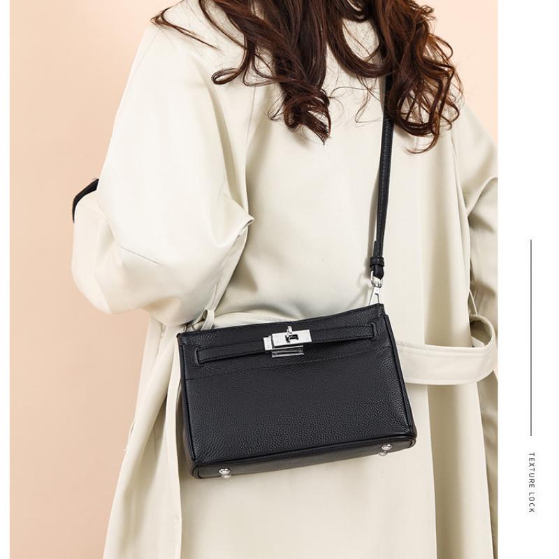 Сумка из натуральной кожи Head Cowhide - запирающийся кошелек подмышкой (Женская сумка через плечо Premium Sense большой вместимости для поездок на работу)