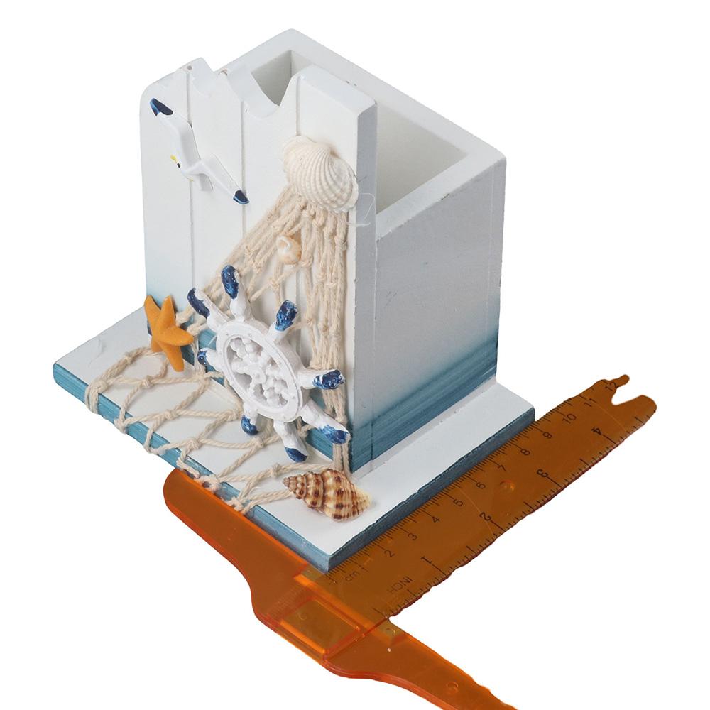 Wooden Pen Organizer Nautical Desktop Storage Desktop Pencil Holder Office