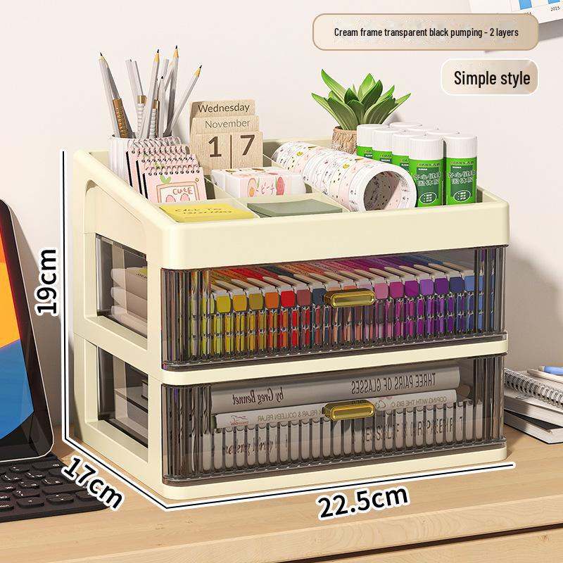 Прозрачный органайзер для канцелярских принадлежностей и косметики