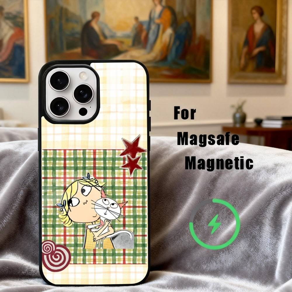 C-Charlie-E and L-Lola-A Phone Case For iPhone17,16,15,14,13,12,11 Plus,For Magnetic Wireless Charge Cover