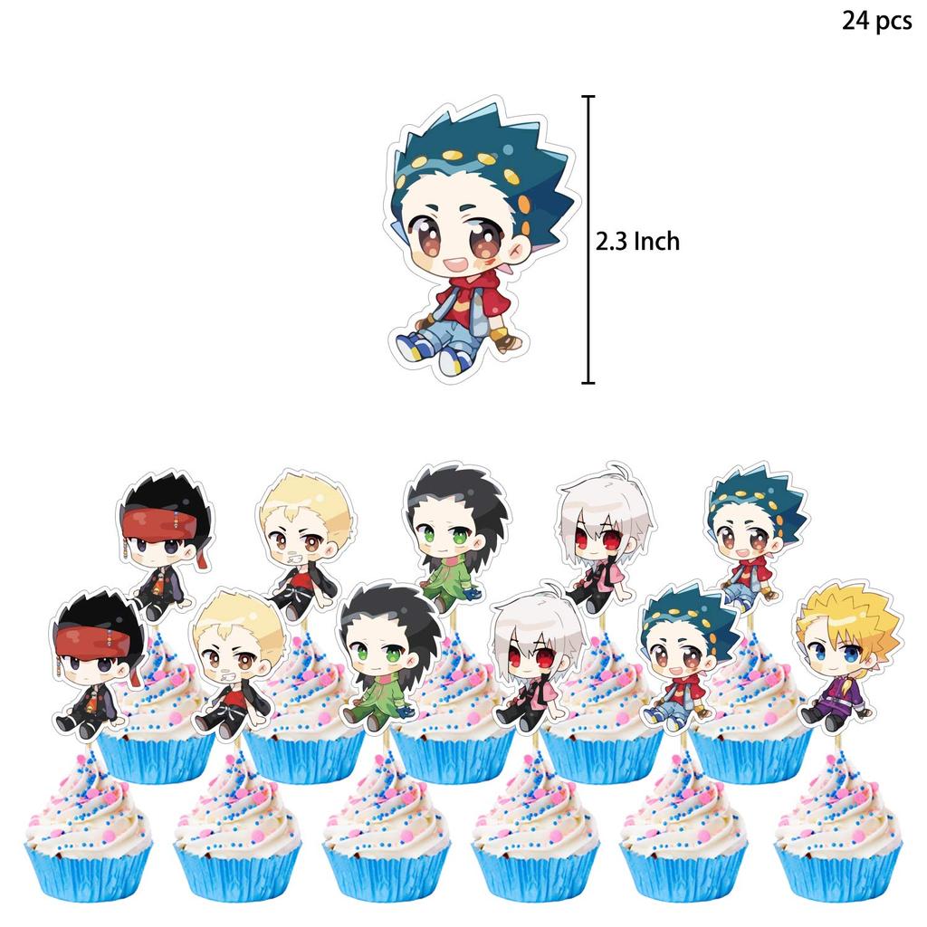 Birthday Decoration Party Set Game Anime Character Blue White Children Cute Funny Boys Girls Happy Birthday Garland Banner Balloon Balloon Cake Topper