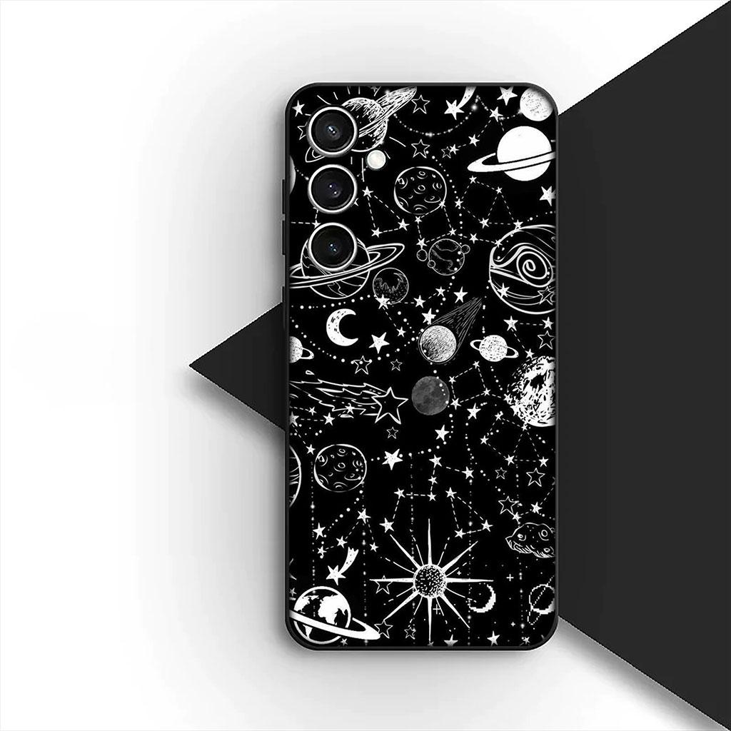 Чехол для телефона Apple iPhone 16 14 15 Plus 11 Pro Max 16E ProMax + 16Plus 15+ 14+ Мягкий чехол Луна Астронавт Вселенная Галактика Звезды