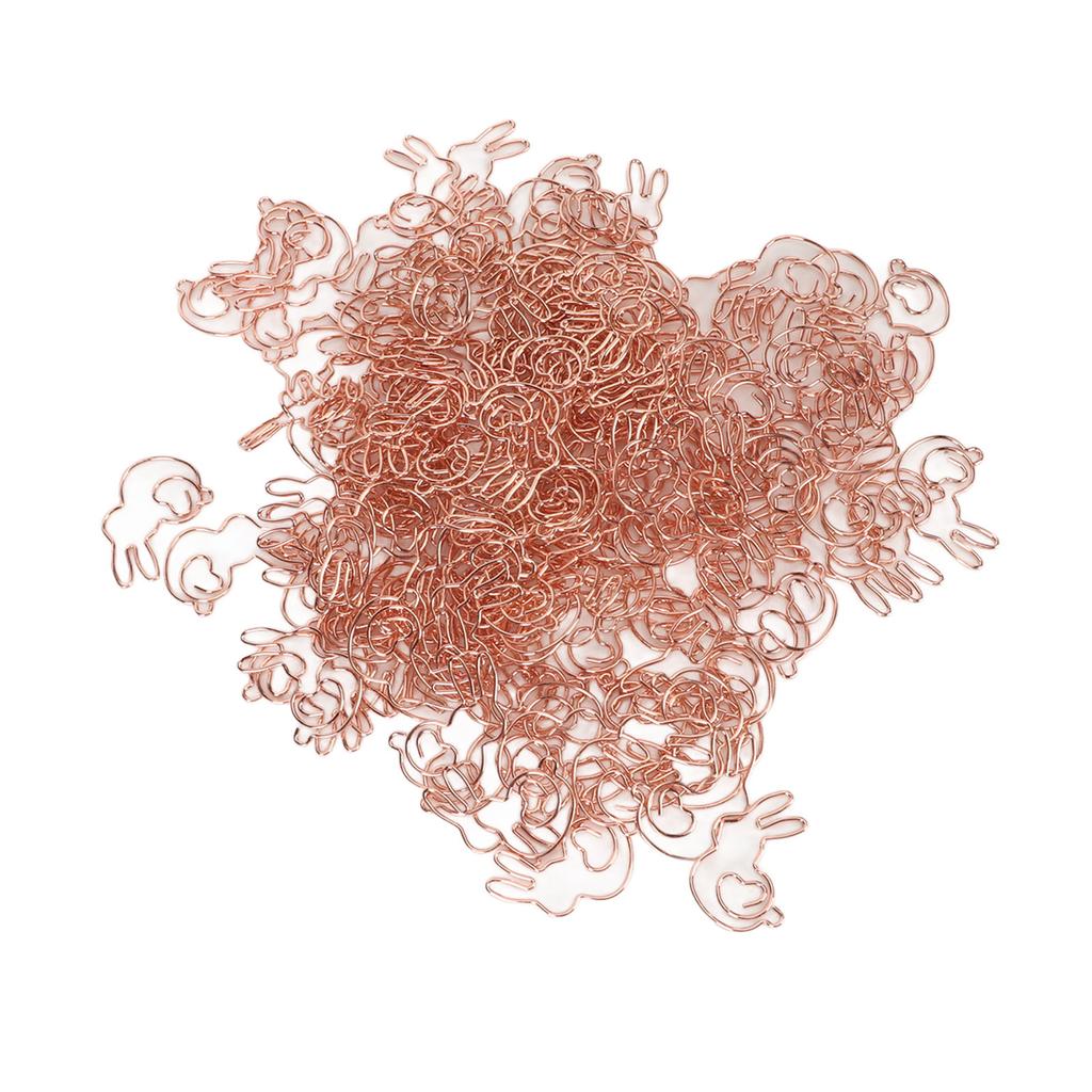 160 шт. детские скрепки в стиле кролика, сглаживающие прочные металлические изысканные золотые милые скрепки для 