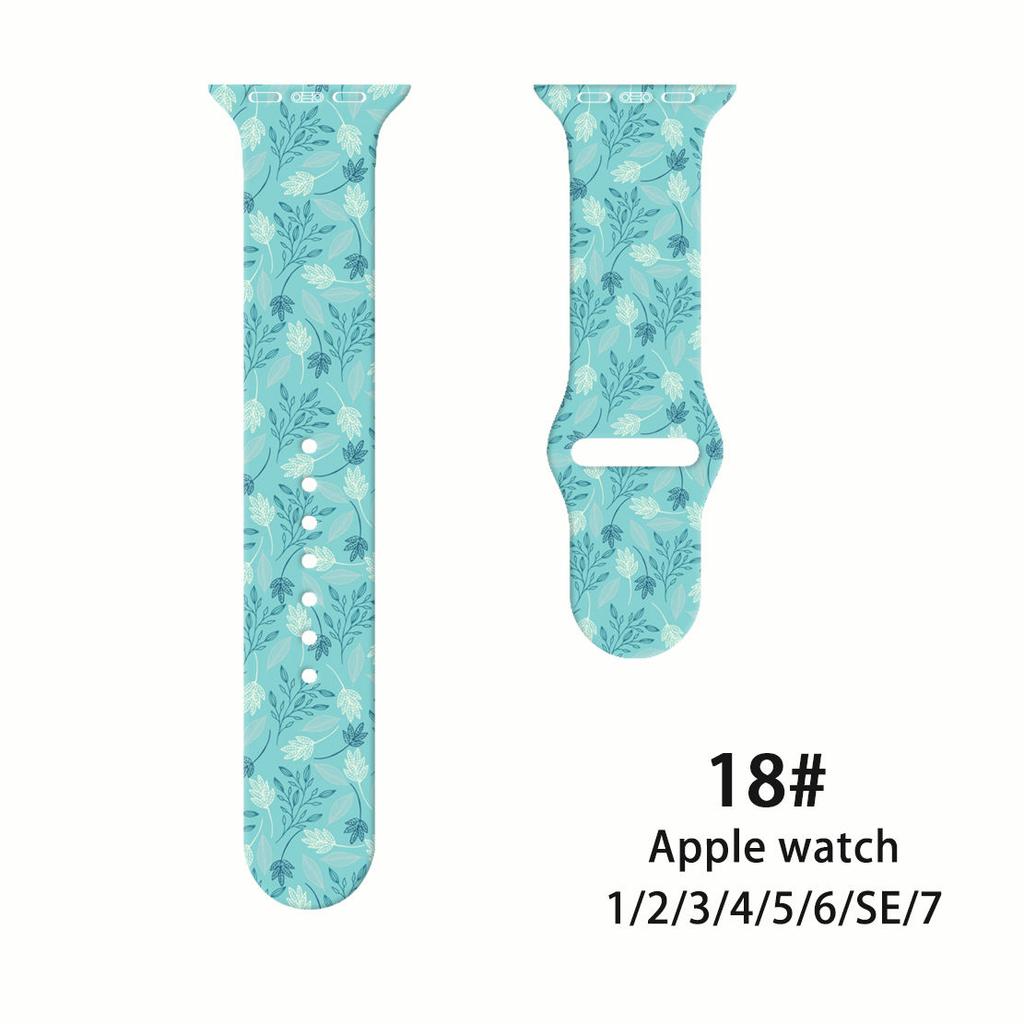 Ремешок Fresh Mori Printed Strap для Apple Watch S10 - мягкий силиконовый спортивный креативный сменный ремешок для iWatch 10/9/8/7/6/5/4/3/2/1/Se/Ultra/Ultra2 49 мм