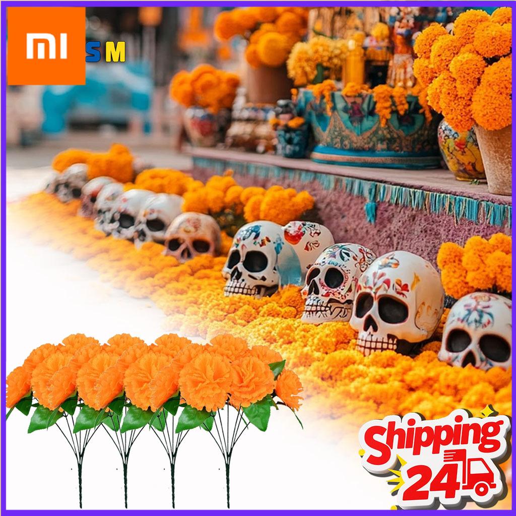 Xiaomi 1-20 шт. Искусственный букет из бархатцев и гвоздик Элегантный Потрясающий Реалистичный Центральный элемент стола для свадебного приема Ужина Банкета