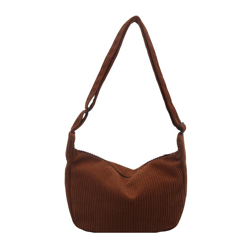 Вельветовая ленивая сумка-мессенджер на одно плечо в японском стиле, литературная, шикарная, студенческая, повседневная, корейская версия, женская простая сумка-пельмень