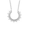 [R3570] - Rhodium-plated Silver 'Cléopatra' Silver Necklace (Sun) - 20 Mm