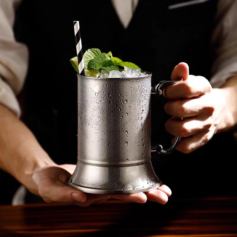 420 мл Двустенные Медные Кружки для Moscow Mule Металлическая Кружка Кружка из Нержавеющей Стали Кружка для Пива Вина Кофе
