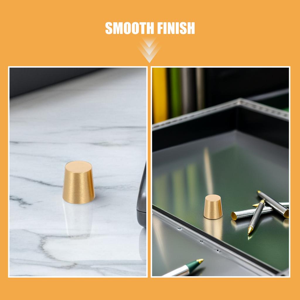 8Pcs Brass Foot Pads for Cutting Board Support - 15Mm Wood Tray Riser Legs Decorative Shelf Feet Display Cabinet Anti Skid Base