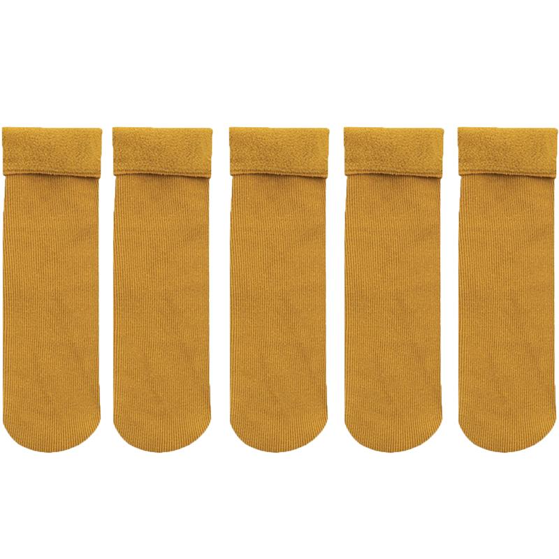 Женские утепленные термоноски, зимние теплые кашемировые носки, бархатные шерстяные самонагревающиеся носки для сна дома