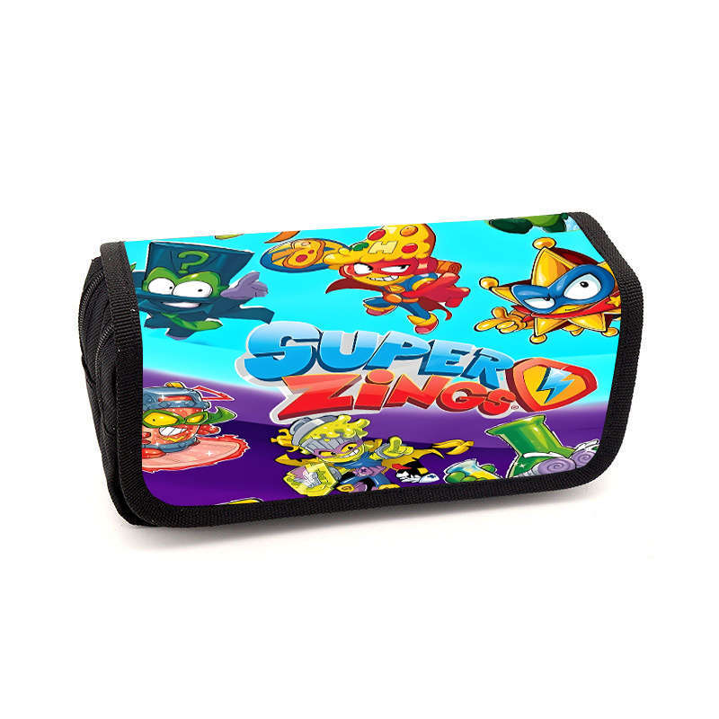 Super Zings Student High Definition Pattern Stationery Bag Oxford Comfortable Clamshell Storage Pencil Case