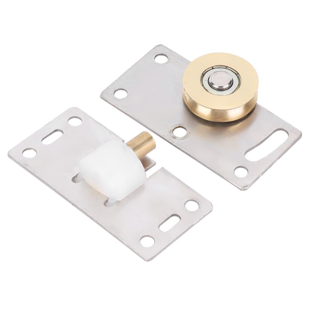 2pcs Stainless Steel Sliding Door Wheel 30mm Wheel Diameter Wardrobe Door Roller Cabinet Door