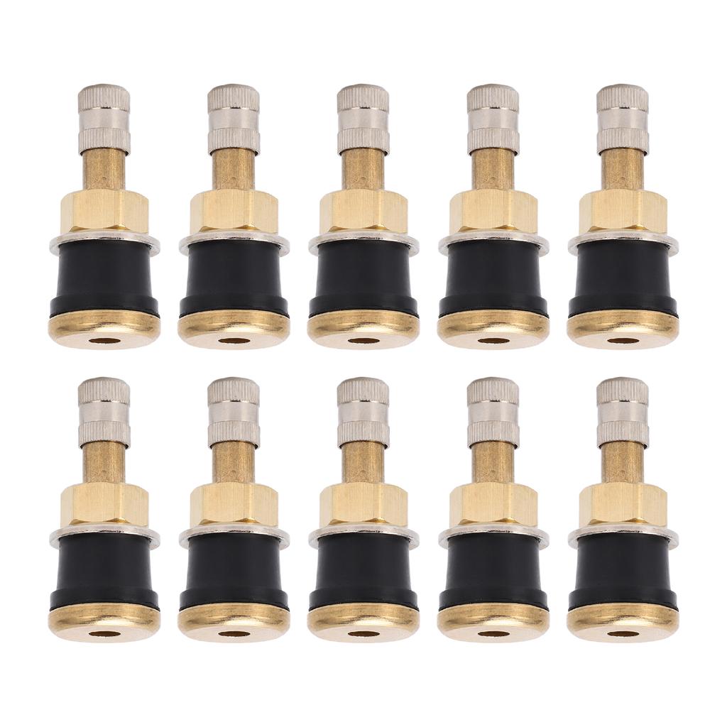 10 Pcs Brass Valve Stem TR501 High Strength Tubeless Truck Valve Stem for 0.625in Valve Holes