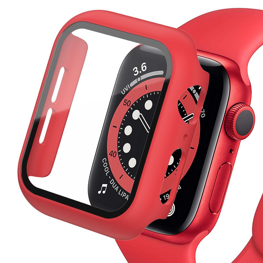 Стекло+Чехол Для Apple Watch корпус 45мм 41мм 44мм 40мм 42мм 38мм ремешок Аксессуар Защитное стекло iwatch серия 5 4 6 SE 3 7 8 9