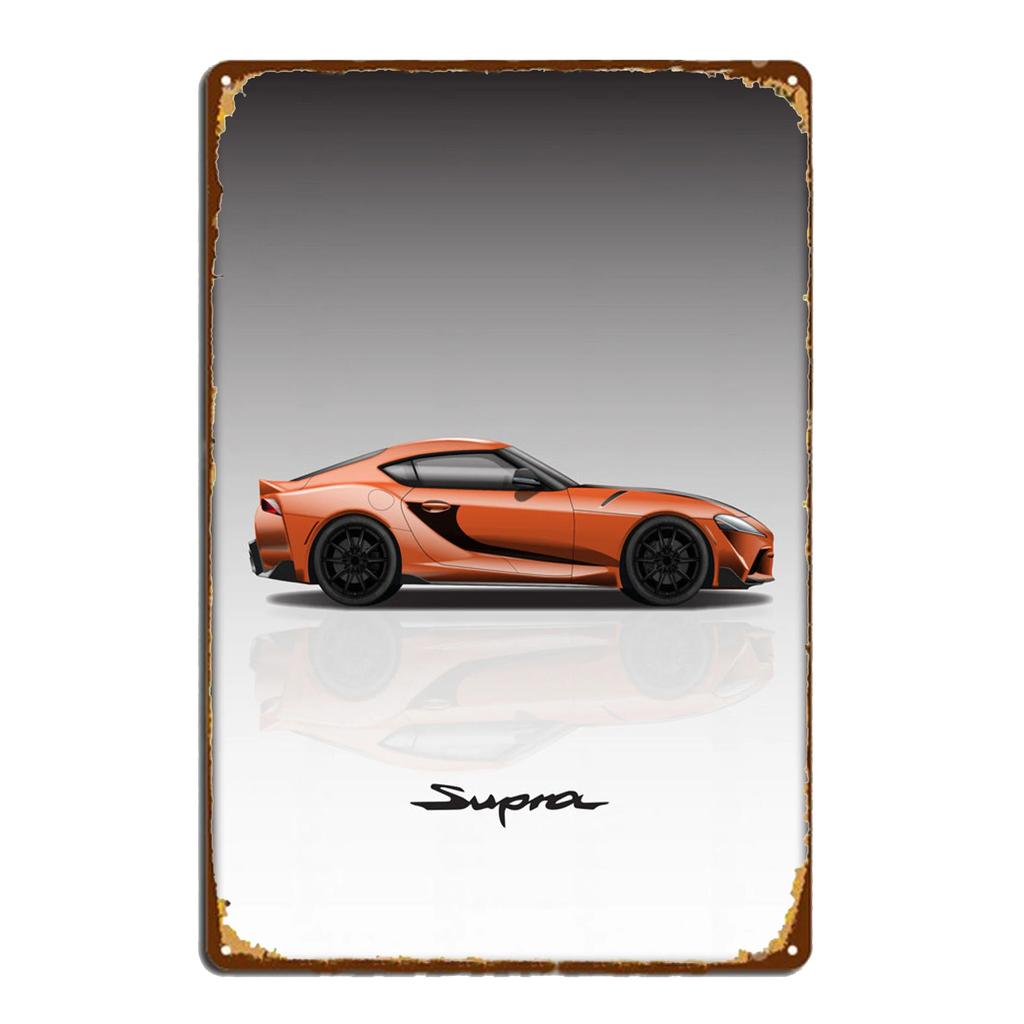 Спортивный автомобиль AE86 Параметры производительности Плакат Винтажные таблички Металлическая жестяная вывеска Гараж Бар Декор Тарелка Художественная настенная табличка Жестяные знаки