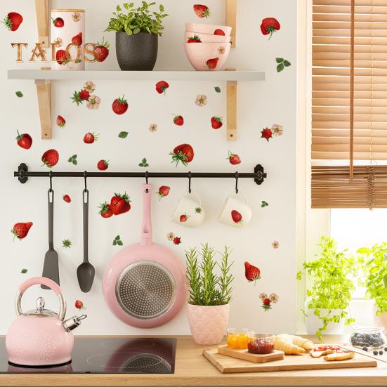 2Pcs/Set Wall Sticker Self-adhesive Decorative Colorfast Attractive Office Living Room Decoration Wall Sticker Household Supplies