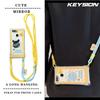 KEYSION Crossbody Strap Phone Case for OPPO A12 A7 A5S Cute Cartoon Long Lanyard Mirror Shockproof Cover for OPPO A5S A7 A12