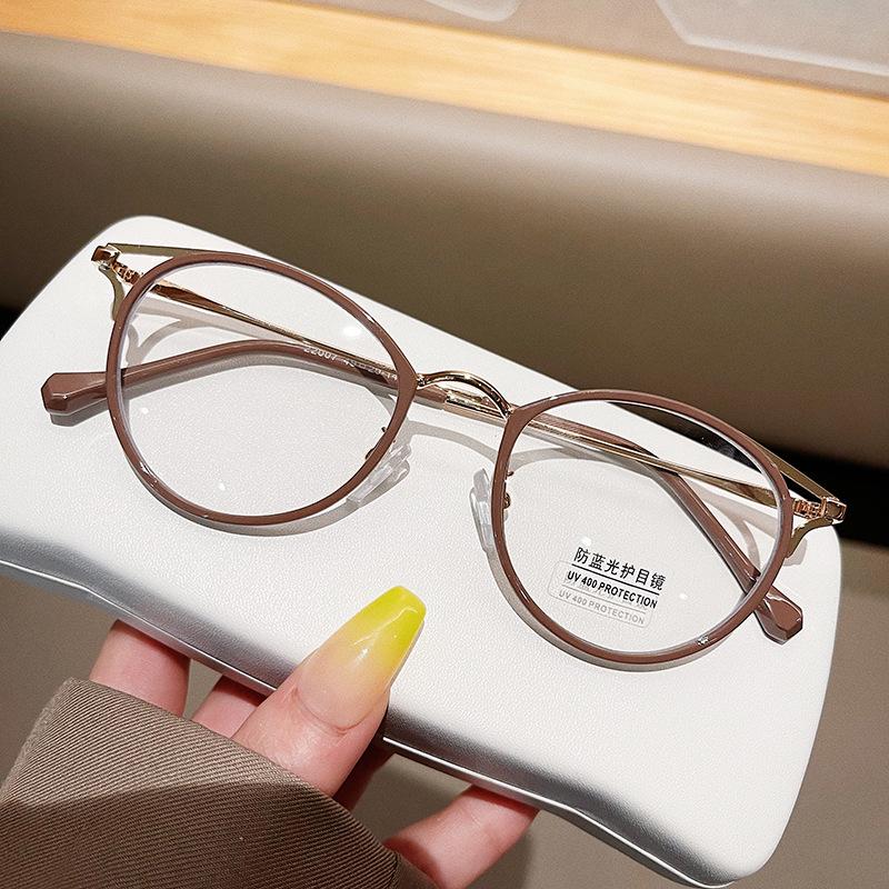 Round Eyeglasses Women Computer Anti Blue Light Glasses Frames Transparent Optical Fake Eyeglass Student Myopia Frame Oculos