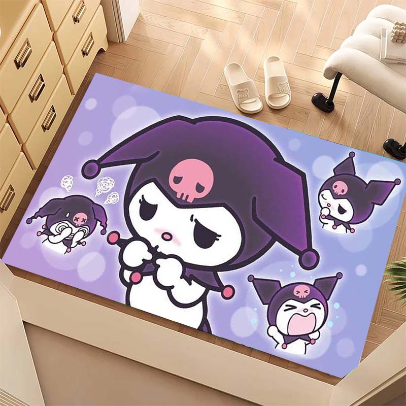 Various styles of Kuromi cartoon rugs are perfect for home décor and can be used in game rooms, bedrooms, living rooms and othe5