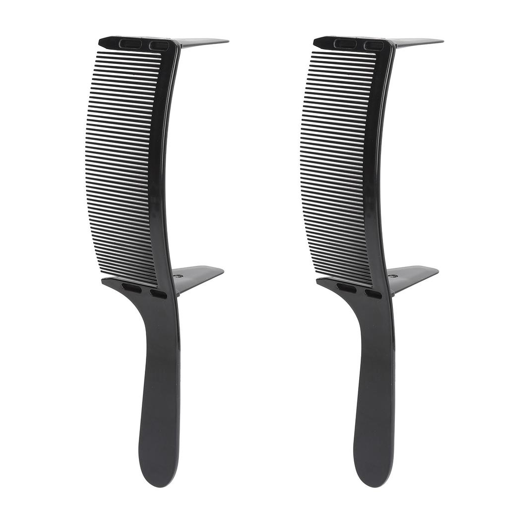 2Pcs Curved Barber Comb Adjustable Professional Positioning Comb Hair Cutting Styling Tool