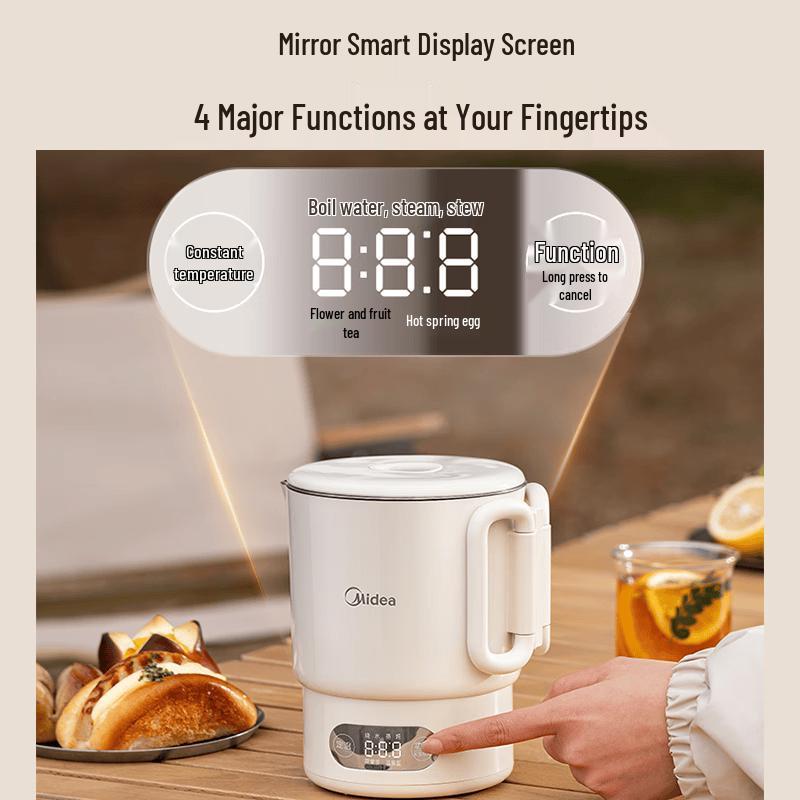 Midea Portable Folding Travel Electric Kettle CN plug (adapter included)