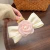 Elegant Korean Style Bow Hair Clip In Stylish Colors With Pearl Detail For Women