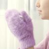 1 Pair, Cute Rabbit, Wool Gloves, Female, Winter Mittens, Full Finger, Gloves, Winter Warm, Supplies