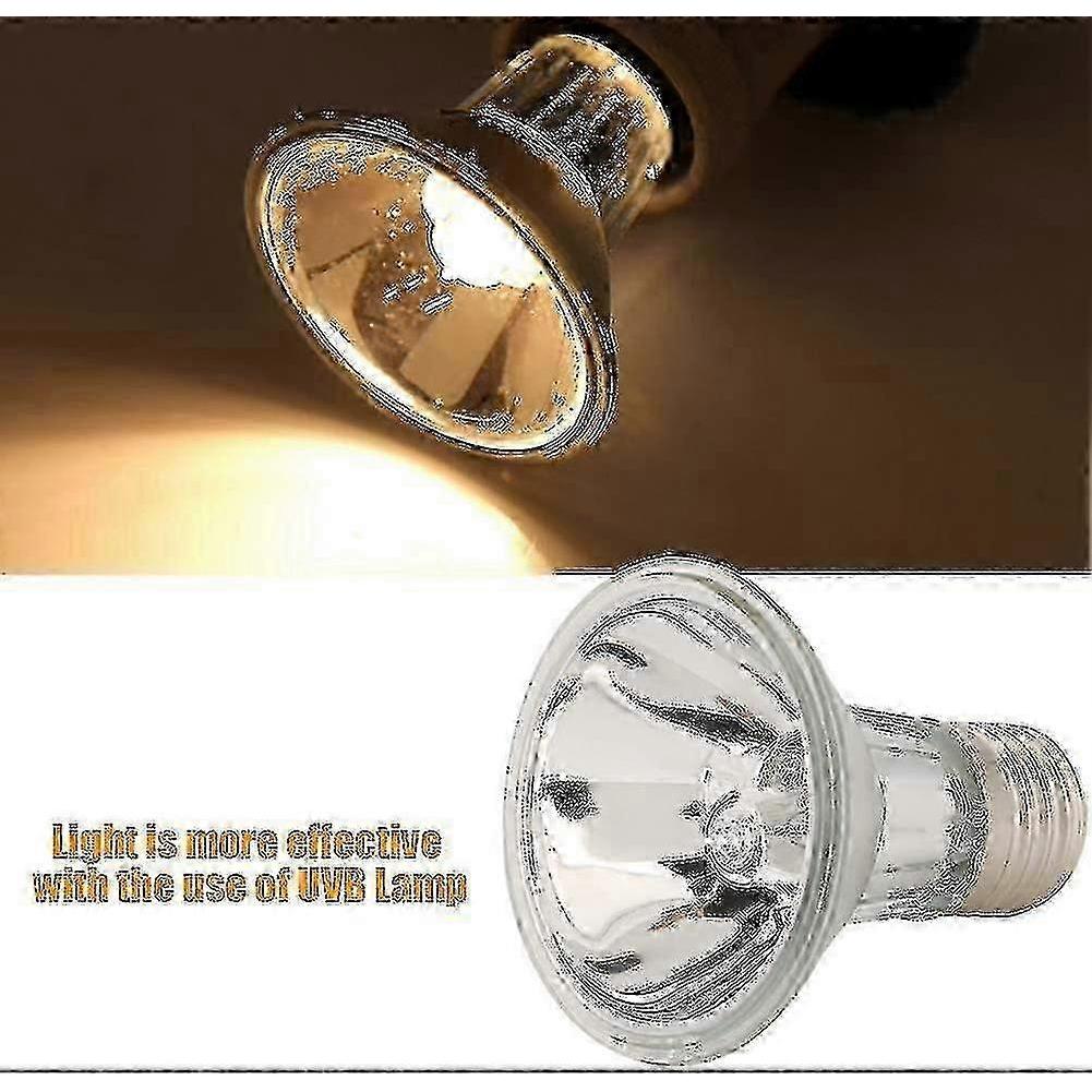 E27 Reptile Halogen Projector Lamp, Full Spectrum UVA UVB Bulb for Reptiles Turtles Lizards