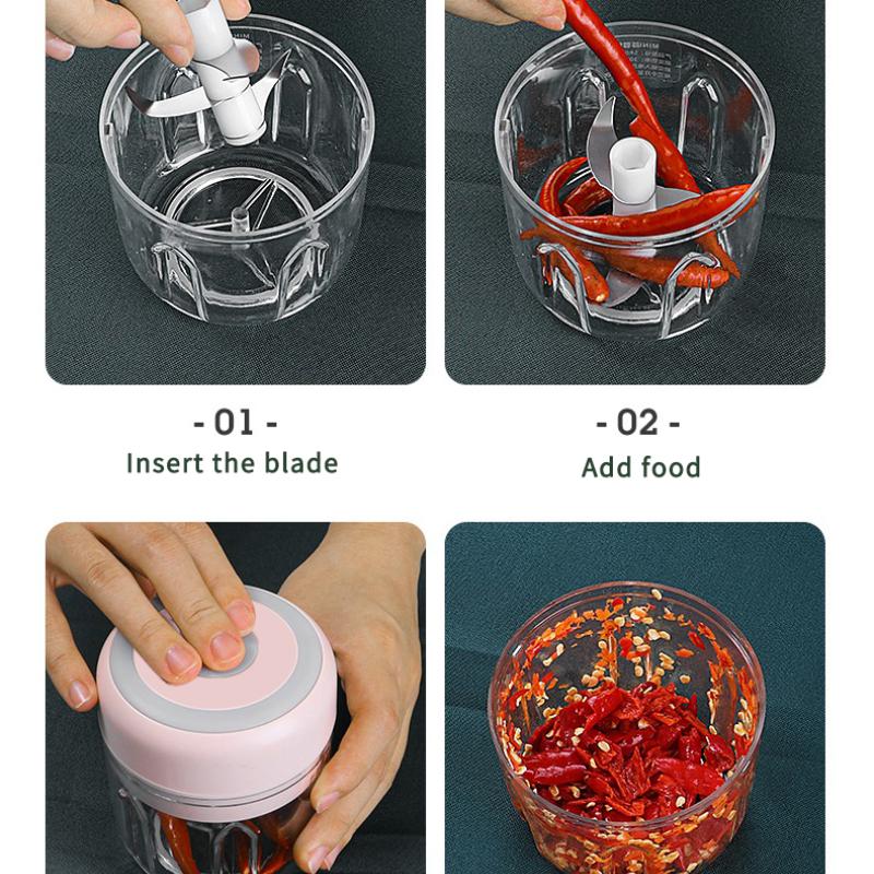 Мини-чесночный пресс, овощерезка, измельчитель, USB-кухонные гаджеты