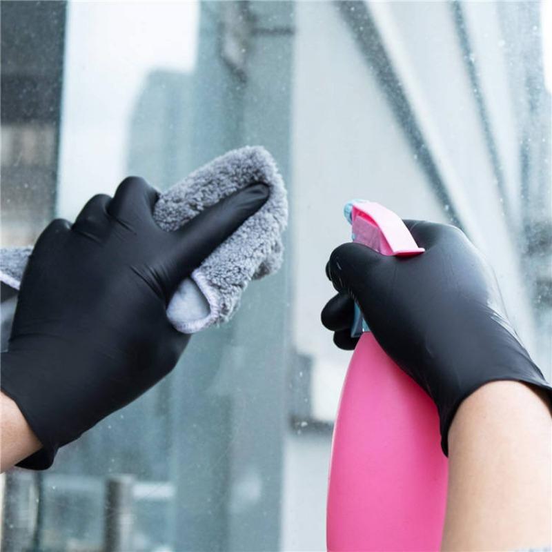 50PCS Disposable Black Composite Nitrile Gloves Black Nitrile Factory - Wholesale Protective Nitrile Labor - Protection Gloves