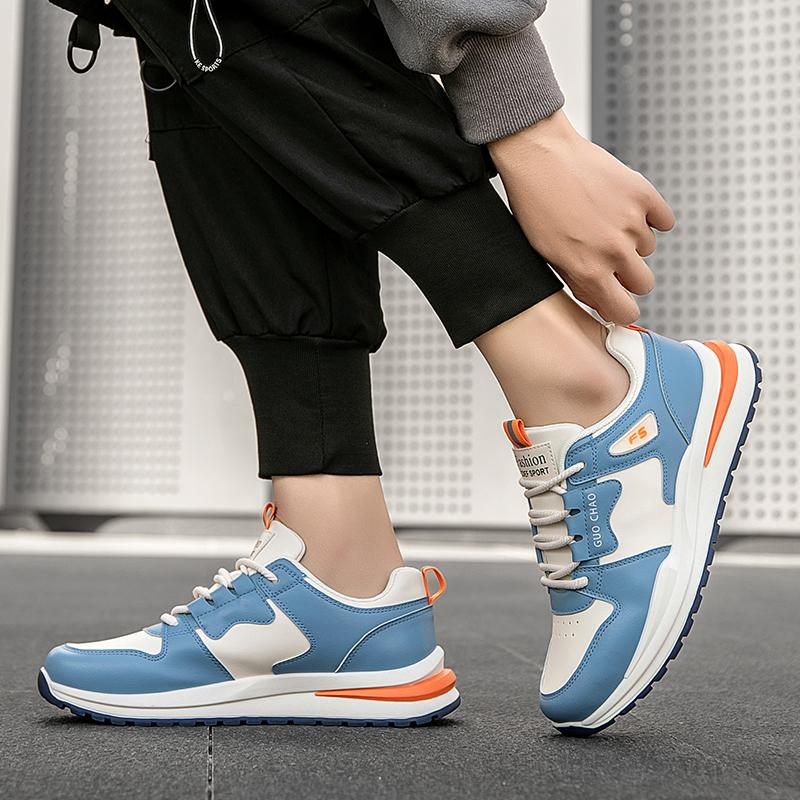 New Fashion Men 's Four Seasons Comfortable Thick Sole Shoes Students BoysTrending Soft Sole Breathable Casual Running Sneakers