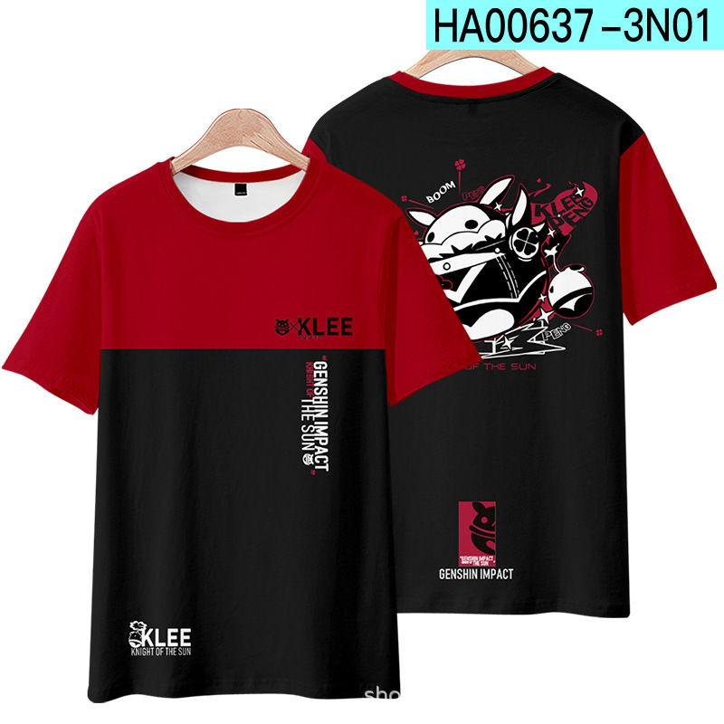 Футболка с коротким рукавом Genshin Impact Thunderbolt General Surrounding Ten Thousand Leaves and Kerry cos