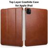 Top Layer Cowhide Case for Apple iPad Air 5/4- Genuine Leather Flip Tablet Cover Waterproof Shockproof 12.9inch for iPad Air/iPad Pro 11/iPad Pro