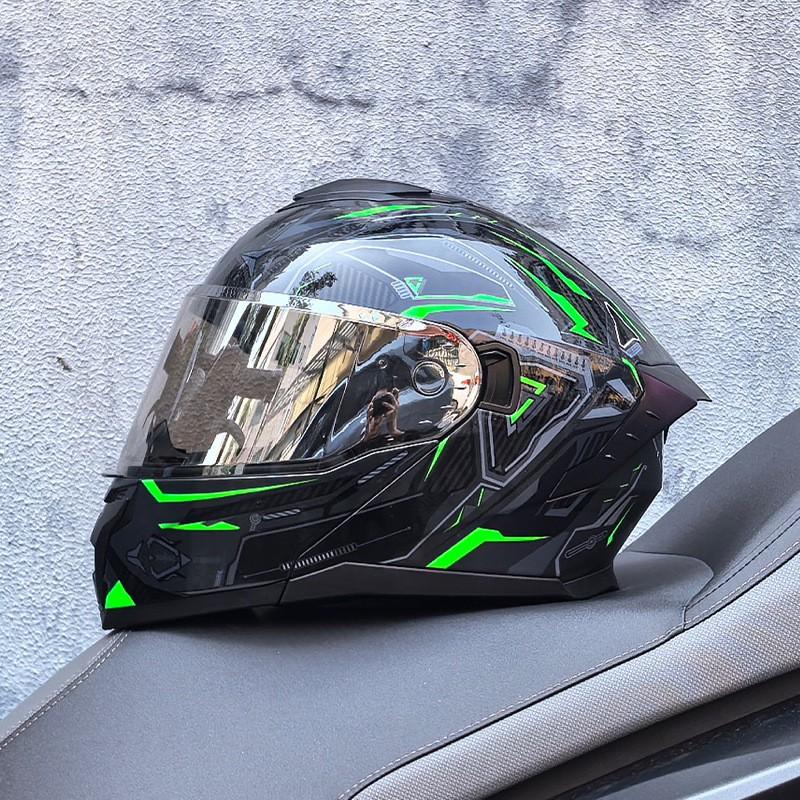 DOT ECE Certified Full Face Motorcycle Helmet Men Women Flip-Up Design ABS Shell All Season Use