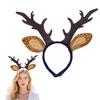 Reindeer Antlers Headband for Women Adults Plush Deer Ears Headpiece Reindeer Horns Costume Accessories