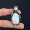 Moonstone Gemstone Handmade Pure Copper Wire Wrap Jewelry Pendant For Women