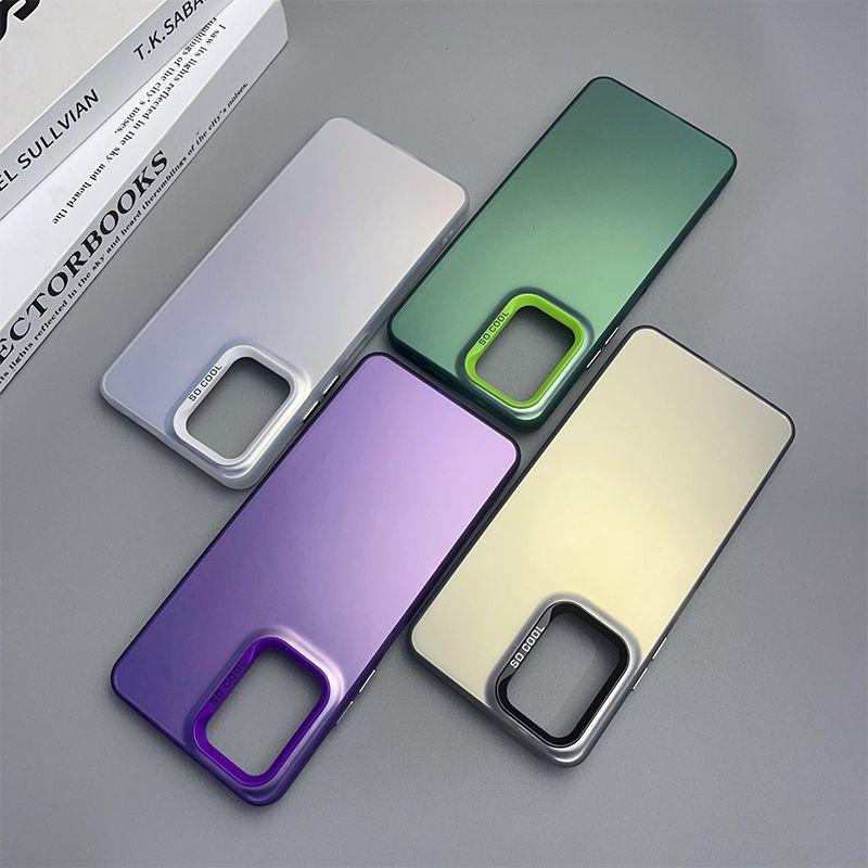 For OPPO A74 4G Case Oppo A94 4G Phone Case Oppo F19 Pro F19S Cover Reno 5 Lite 6lite 5f Luxury Metallic Aurora Skin Matte Cover