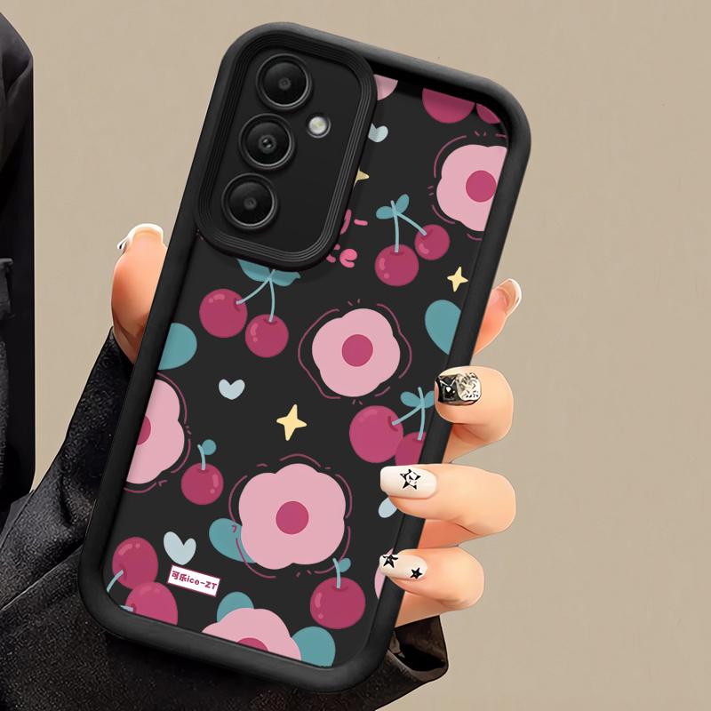 Чехол для телефона для Samsung Galaxy A55 A52 A33 чехлы A24 A15 A12 A23 A22 5G A54 A52s A53 A14 funda Чехол Мультяшный Простой Вишневый Фрукт