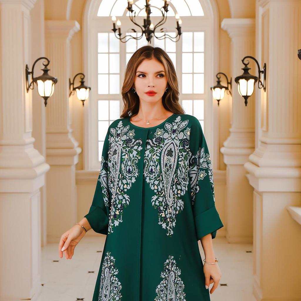 Beaded Middle Eastern Abaya for Women - Dubai & Turkey Style