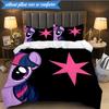Rainbow unicorn In Clouds 3pcs K-pop music group Bedding set,Ideal for Bedroom, Dormitory,Including Duvet Cover And 2pcs Pillowcases,Fan gifts
