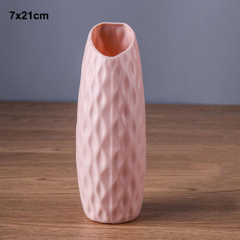 Пластиковая Цветочная Современная Ваза Украшение Дома Ваза в Скандинавском Стиле Имитация Керамического Цветочного Горшка Украшения Вазы Для Цветов