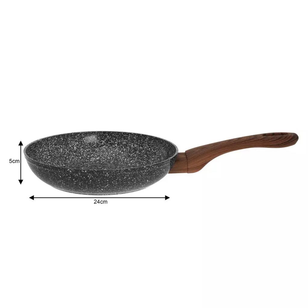 GRANITE FRYING PAN 24cm GRANITE WOOD KINGHOFF KH-1028