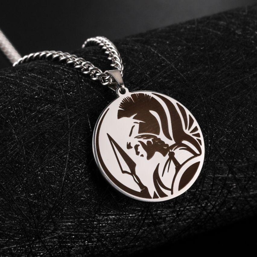 Lemegeton Greek mythical amulet pendant necklace stainless steel retro necklace jewelry necklace couple romantic gift