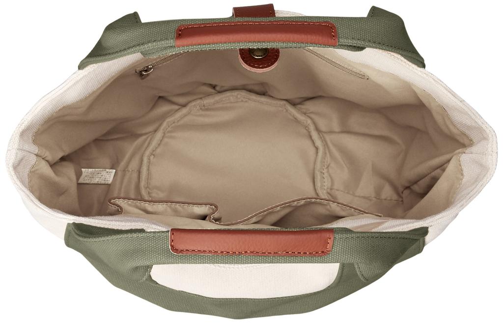 Сумка-тоут из кожи цвета хаки [Tora] Холст/Корова женская