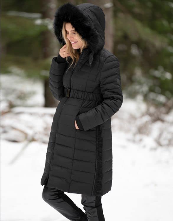 Пуховик для беременных для малыша LILY Черный [Serafin] Пальто, Слинги, Женский XS(UK6)