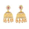 Элегантные позолоченные серьги Jhumka с цирконами Estele для женщин с жемчугом и розовыми кристаллами