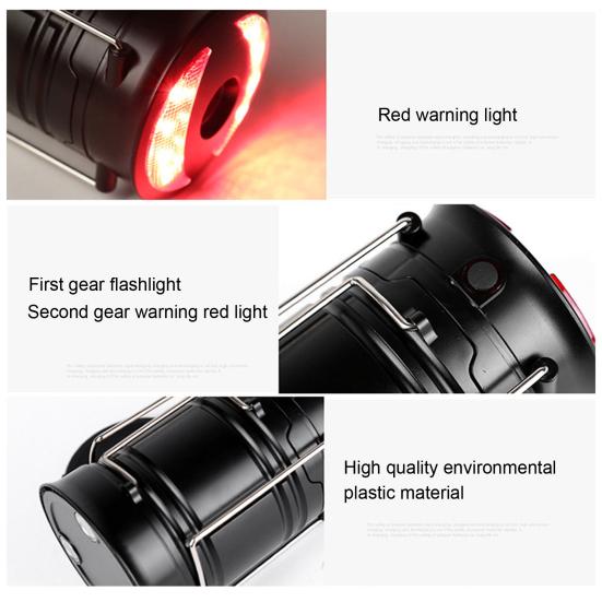 Светодиодный фонарь для кемпинга, наружный, перезаряжаемый, аккумуляторный, аварийный фонарь 2-в-1, ручной телескопический фонарь для кемпинга