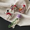 Mouse King Nepal Felt Keyring Mushroom Umbrella Fairy Tale Style Keychain  Car Key Pendant