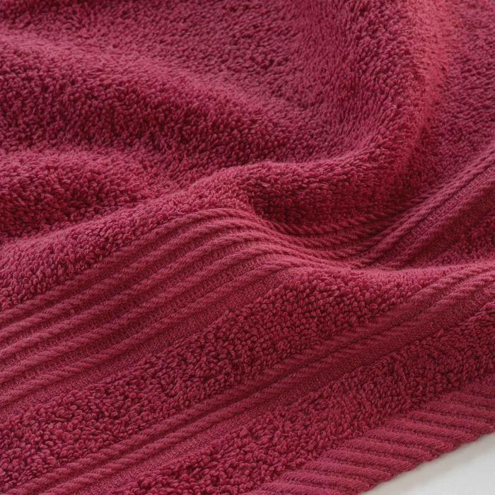 Serviette de toilette - Tendresse - Rubis - 30 x 50 cm - 100% coton - 500 gr/cm²